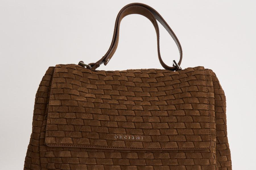 Borsa donna Sveva midi in suede marrone BT2006 COCOA ORCIANI 