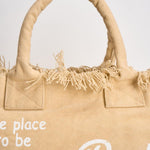 Borsa donna Vanity con frange sabbia VANITY 00102L MC2 SAINT BARTH 