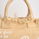 Borsa donna Vanity con frange sabbia VANITY 00102L MC2 SAINT BARTH 