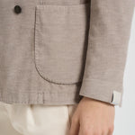 Giacca uomo doppiopetto in velluto grigio chiaro GL7251TL 387858P SANTANIELLO 