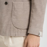 Giacca uomo doppiopetto in velluto grigio chiaro GL7251TL 387858P SANTANIELLO 