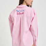 Camicia donna con ricamo rosa CYS0001 MEET21 MC2 SAINT BARTH 