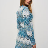 Abito midi donna multicolor celeste. IMANY 01844H MC2 SAINT BARTH 