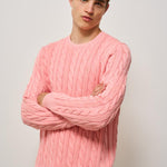 Maglia uomo a treccia rosa 710965867 004 RALPH LAUREN 