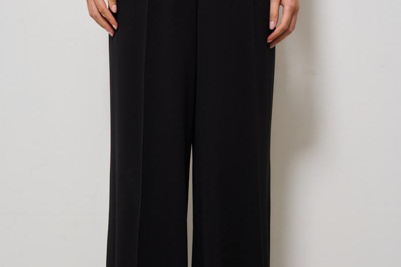 Pantalone donna Saby a palazzo nero SABY BLACK IRO 
