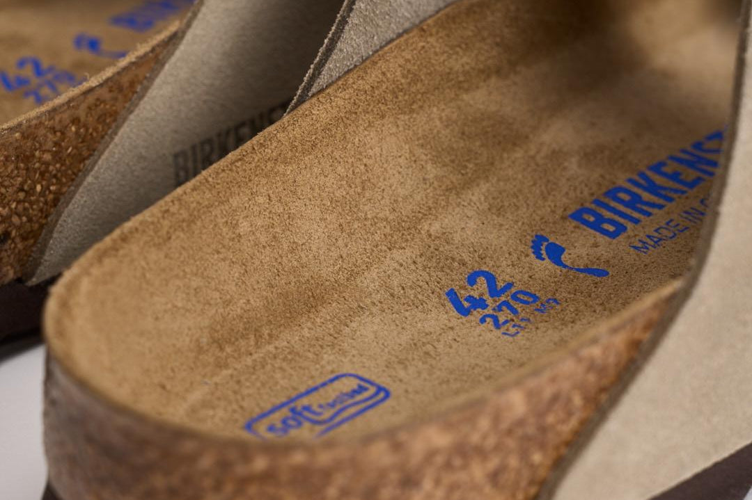 Sandalo arizona uomo in suede 951303U TAUPE BIRKENSTOCK 