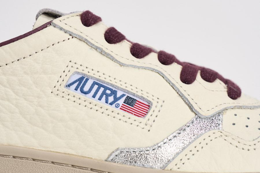 Sneakers donna Medalist panna e bordeaux AULW NE19 AUTRY 