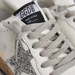 Sneakers donna Ball Star bianca glitter argento GWF00117 F00377311325 GOLDEN GOOSE 