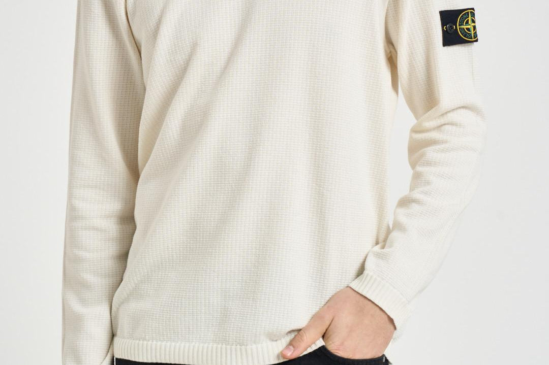 Maglia uomo girocollo bianca 5100023 S01B2V0093 STONE ISLAND 