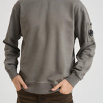 Felpa uomo girocollo grigia 19CMSS718A 006372R921 CP COMPANY 