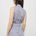 Tuta donna intera in lino grigio S02174 02600962 PESERICO 