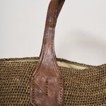Borsa donna Tokyo in rafia marrone TOKYOII DARKTEA IBELIV 