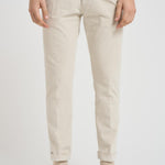 Pantalone uomo con pence in velluto a coste panna RETRO DV0500XLATTE BERWICH 