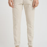 Pantalone uomo con pence in velluto a coste panna RETRO DV0500XLATTE BERWICH 