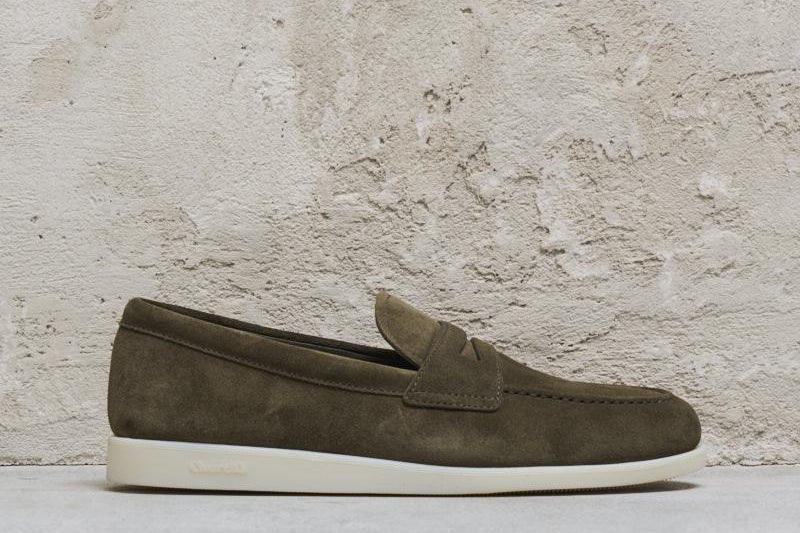 Mocassino uomo Portsmouth verde PORTSMOUTH MILITARY CHURCH'S 