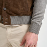 Giubbotto uomo in suede e tessuto MORRIS SUEDE626 THE JACK LEATHERS 
