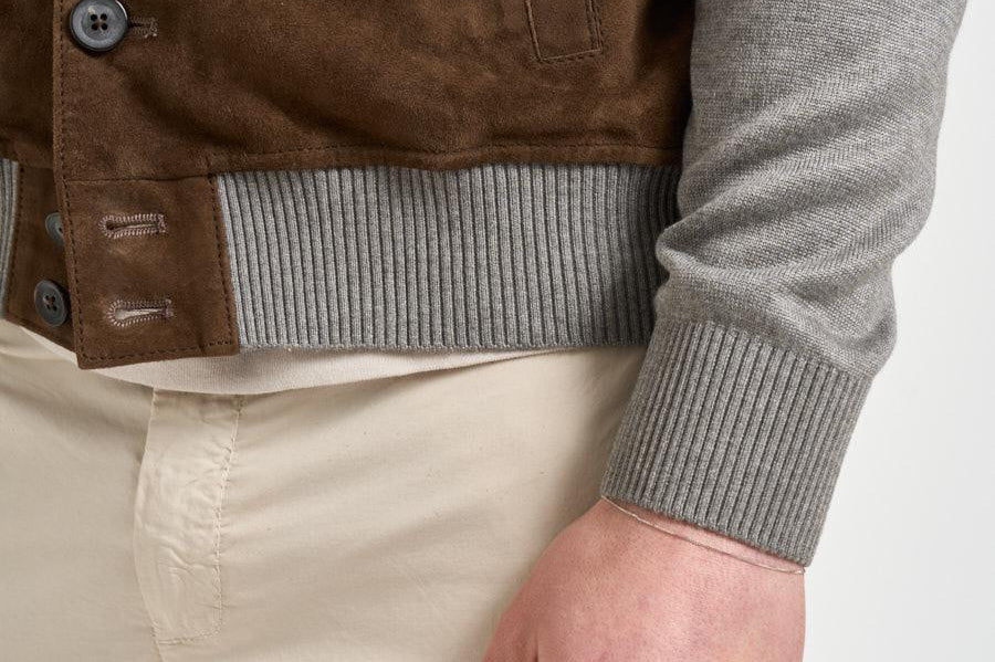 Giubbotto uomo in suede e tessuto MORRIS SUEDE626 THE JACK LEATHERS 