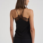 Top in seta con dettagli pizzo donna MAELLY BLACK IRO 