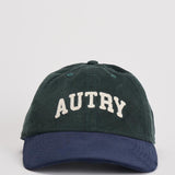 Cappellino uomo in velluto verde e blu ACPU Q9BG AUTRY 