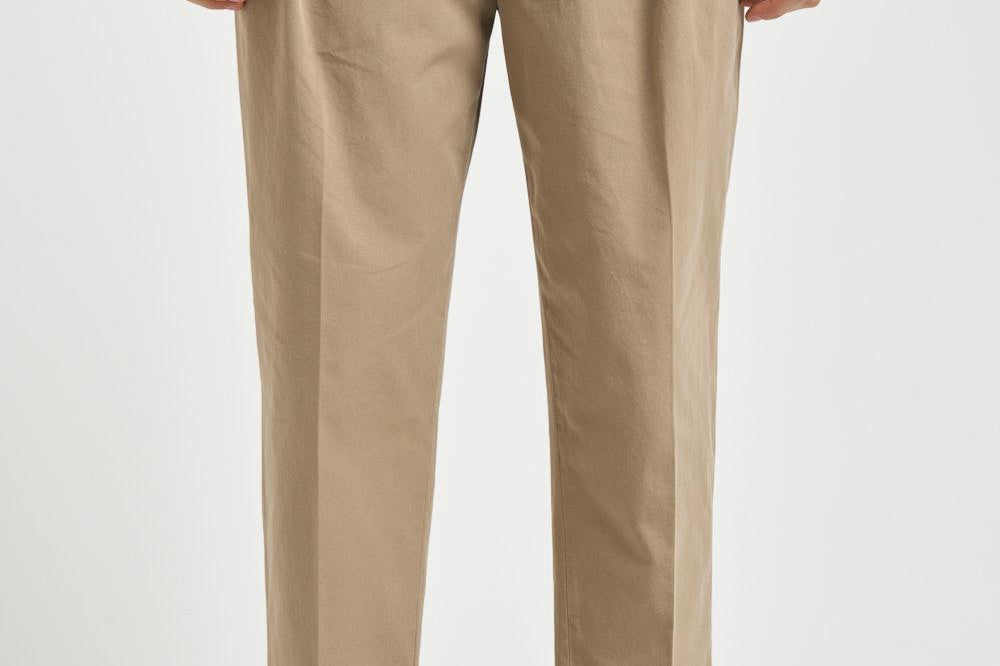 Pantalone uomo doppia pinces beige BELLOD 300519553 BRIGLIA 