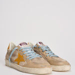 Sneakers uomo Ball Star beige e arancioni GMF00117 F00749515778 GOLDEN GOOSE 