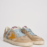 Sneakers uomo Ball Star beige e arancioni GMF00117 F00749515778 GOLDEN GOOSE 