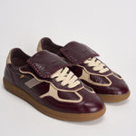 Sneakers donna stile vintage in pelle bordeaux e S100829 05 ALOHAS 