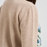 Maglia donna girocollo beige NEWQUEEN COURMA11 MC2 SAINT BARTH 