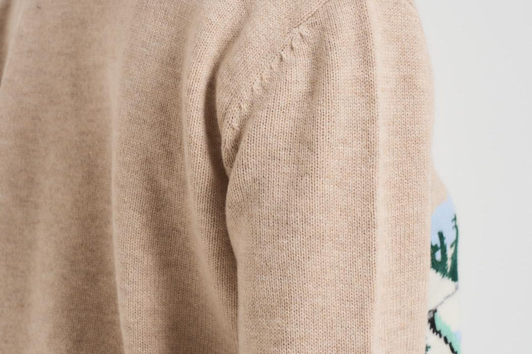 Maglia donna girocollo beige NEWQUEEN COURMA11 MC2 SAINT BARTH 