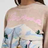 Maglia donna girocollo beige NEWQUEEN COURMA11 MC2 SAINT BARTH 