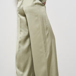 Pantaloni donna in raso salvia P04052 6638035 PESERICO 