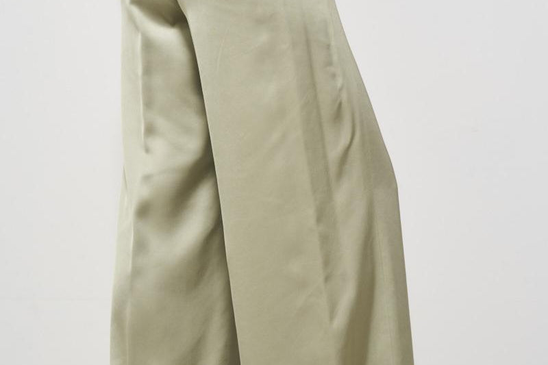Pantaloni donna in raso salvia P04052 6638035 PESERICO 