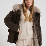 Parka con imbottitura in pelliccia donna S1141 2600266 BAZAR DELUXE 
