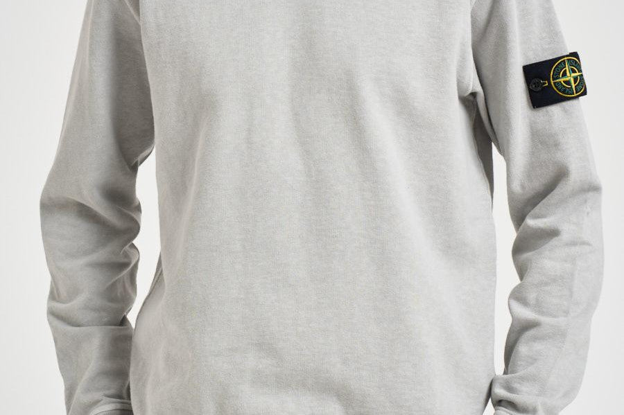 Felpa uomo girocollo grigio chiaro 6100034 S0060V0161 STONE ISLAND 