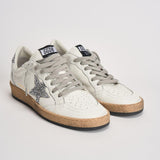 Sneakers donna Ball Star bianca e silver GWF00117 F00377311325 GOLDEN GOOSE 