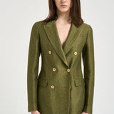 Giacca donna doppiopetto verde bosco JPARIGI10BSV 340311EV804 TAGLIATORE 