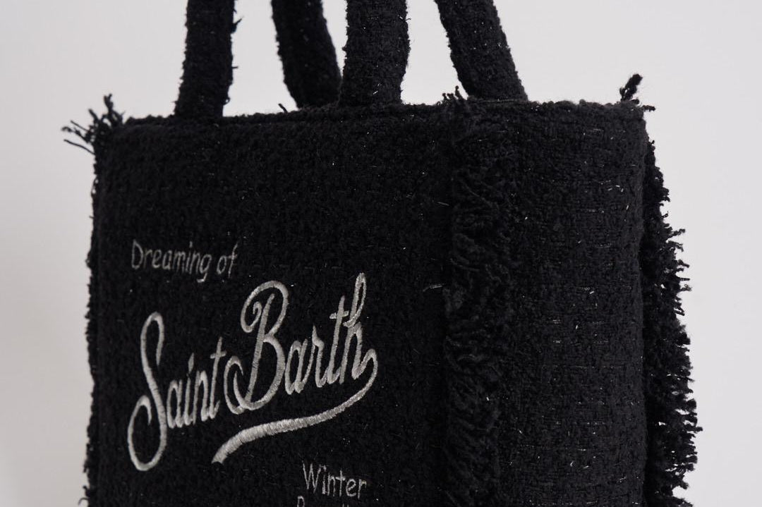Borsa donna Colette Tweed nera COLETTETWD 00 MC2 SAINT BARTH 