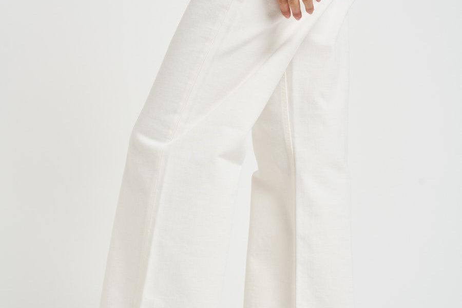Jeans donna gamba dritta bianchi KOREABULL44 OFF WHITE HAIKURE 