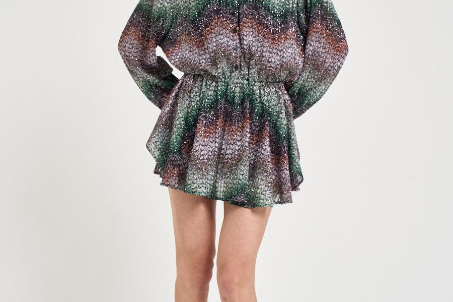Abito donna corto zig zag multicolor DS26SG2S BC0065SMSNR MISSONI 