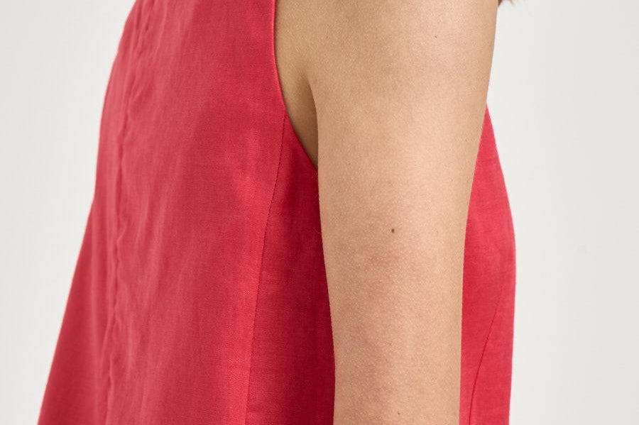 Abito donna corto smanicato corallo S6SN18 D10 SEMICOUTURE 