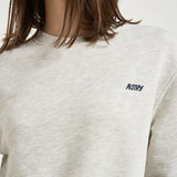 Felpa donna girocollo grigio chiaro SWPW 001M AUTRY 