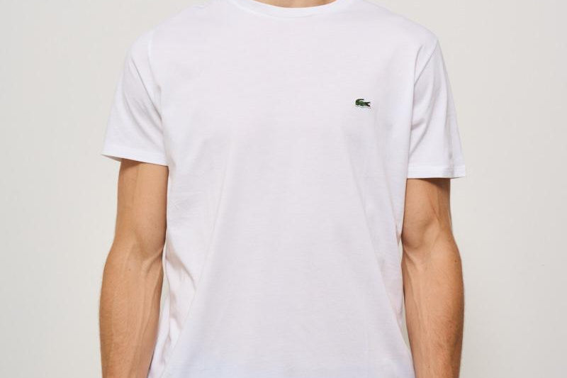 T-shirt uomo girocollo bianco TH6709 001 LACOSTE 