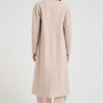 Cappotto lungo donna doppiopetto panna MYRNA DEBORA9220 ACCADEMIE TESSILI 