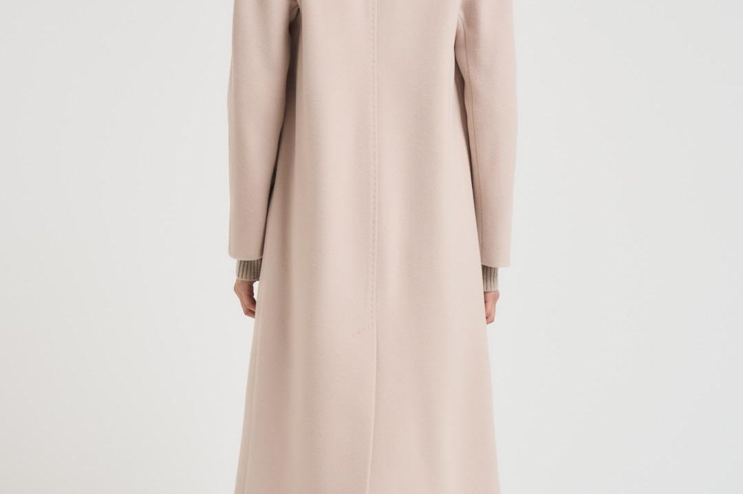 Cappotto lungo donna doppiopetto panna MYRNA DEBORA9220 ACCADEMIE TESSILI 