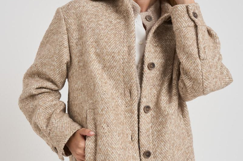 Giacca in lana alpaca bouclé A21026 947 PESERICO 