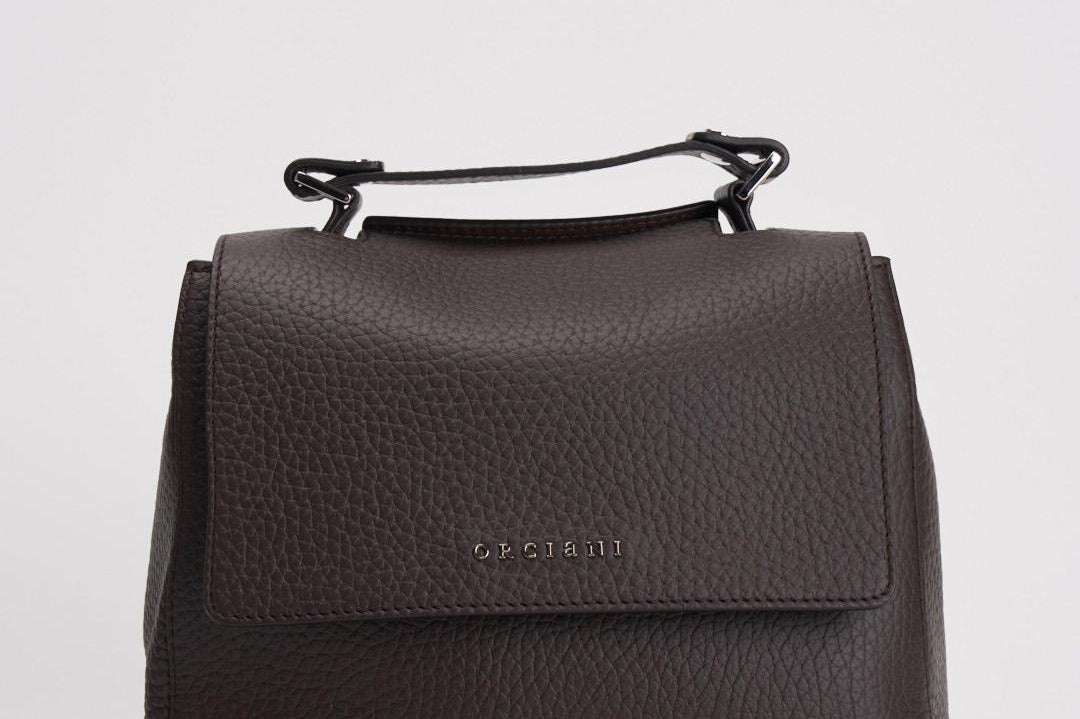 Borsa donna Sveva Soft Piccol a mano in pelle con tracolla moro B01999SOF TMORO ORCIANI 