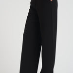 Pantalone donna largo in cady nero JEZ 001 MAX MARA STUDIO 