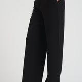 Pantalone donna largo in cady nero JEZ 001 MAX MARA STUDIO 