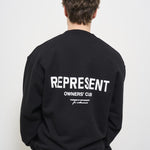 Felpa uomo girocollo nera OCM41115 BLACK001 REPRESENT 