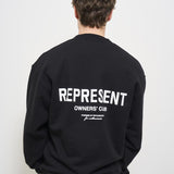 Felpa uomo girocollo nera OCM41115 BLACK001 REPRESENT 